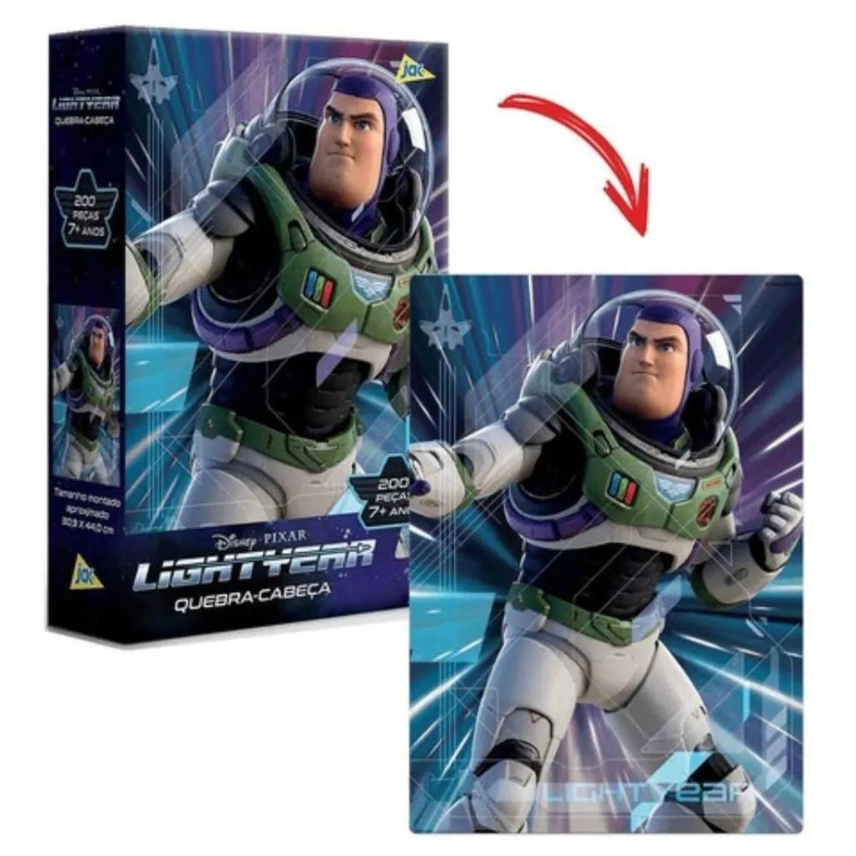 Buzz Lightryear - Quebra-Cabeça 200 Peças - Toyster