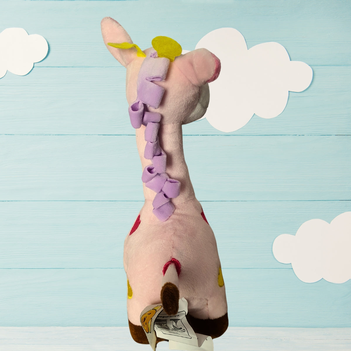 Pelúcia de Girafa Rosa - BBR Toys