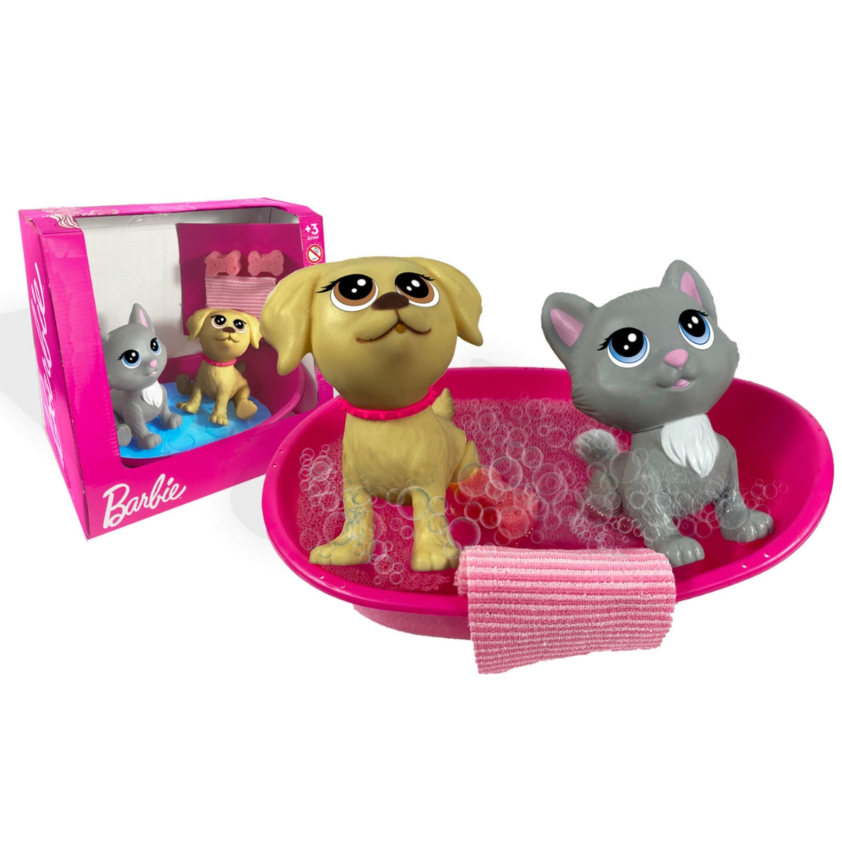 Mini Pets da Barbie: Hora do Banho - Pupee