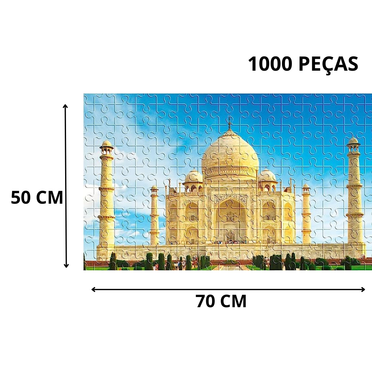 Índia Taj Mahal Quebra-Cabeça - 1000 Peças - BBR Toys