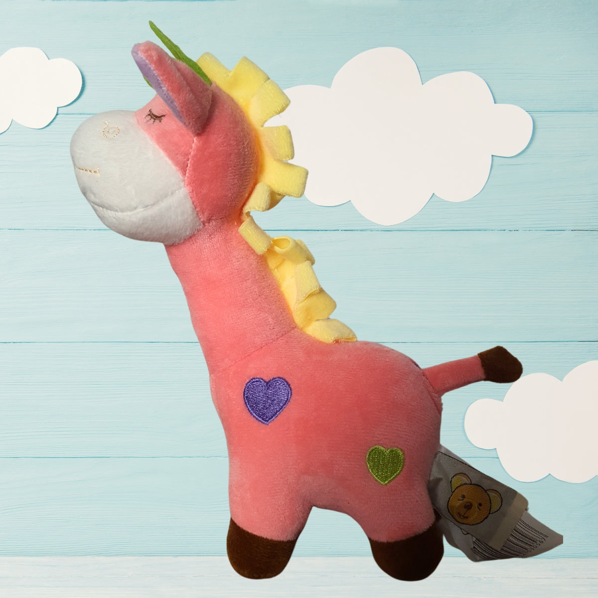 Pelúcia de Girafa Salmão - BBR Toys